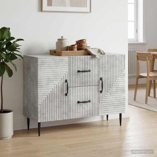Kõide sahtliga Betoonhall 89 × 34,5 × 60 cm Tehispuit