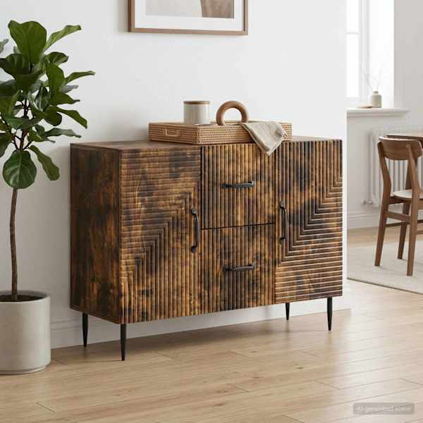 Kõide sahtliga Suitsutatud tamm 89 × 34,5 × 60 cm Tehispuit