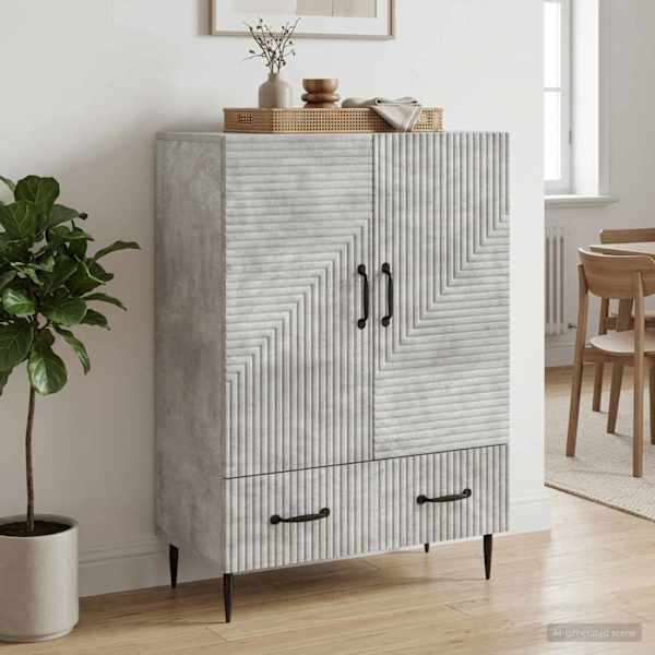 Kõide sahtliga Betoonhall 66 × 34,5 × 95 cm Tehispuit