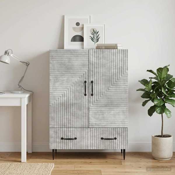 Kõide sahtliga Betoonhall 66 × 34,5 × 95 cm Tehispuit