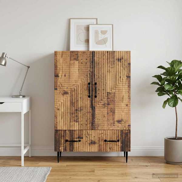 Kõide sahtliga Vana puit 66 × 34,5 × 95 cm Tehispuit