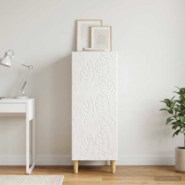 Kõide Kõrgläikega valge 33 × 34,5 × 90 cm Tehispuit
