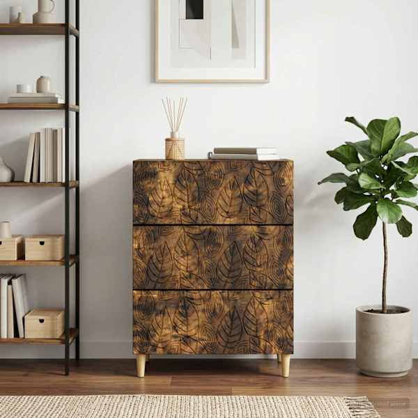 Sahtlikapp 66 × 34,5 × 90 cm Tehispuit Suitsutatud tamm