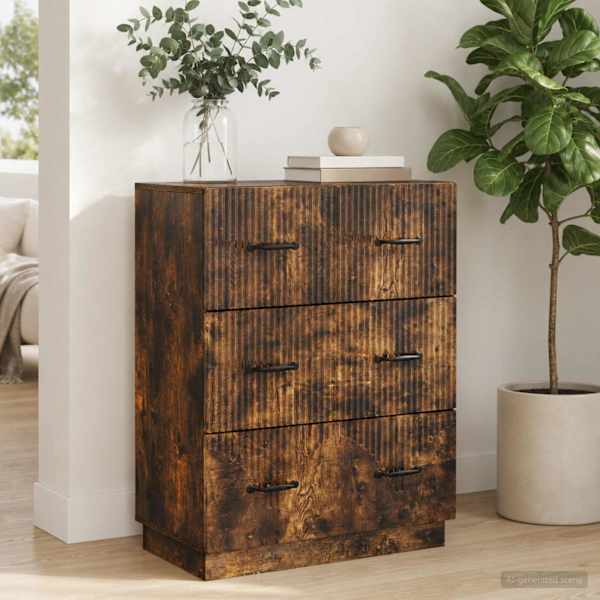 Sahtlibüroo Suitsutatud tamm 66 × 34,5 × 87 cm Tehispuit