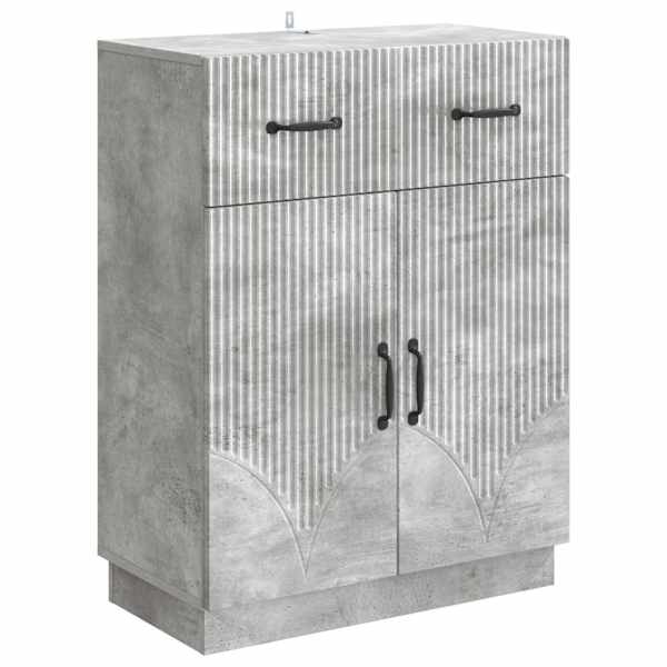 Kõide sahtliga Betoonhall 66 × 34,5 × 87 cm Tehispuit