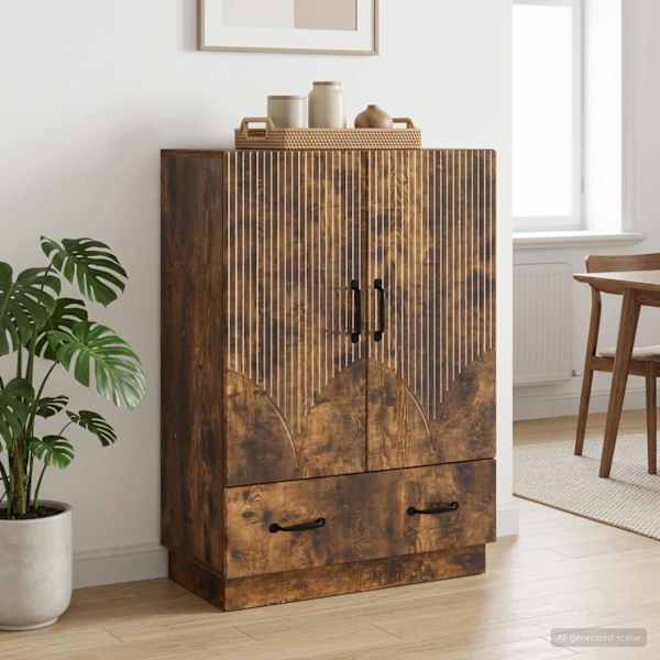 Kõide sahtliga Suitsutatud tamm 66 × 34,5 × 92 cm Tehispuit