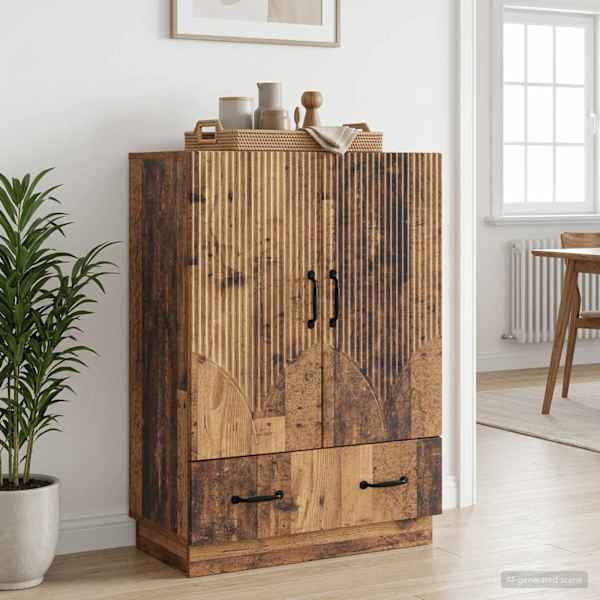 Kõide sahtliga Vana puit 66 × 34,5 × 92 cm Tehispuit
