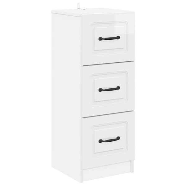 Sahtlikapp Kõrgläikega valge 33 × 34,5 × 87 cm Tehispuit