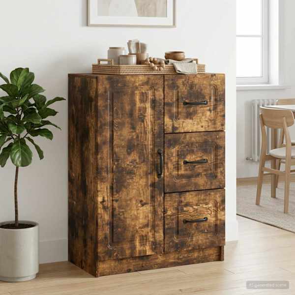 Kõide sahtliga Suitsutatud tamm 66 × 34,5 × 87 cm Tehispuit