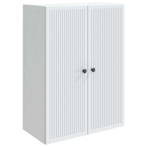 Seinale kinnitatav kapp Valge 66 × 34,5 × 90 cm Tehispuit