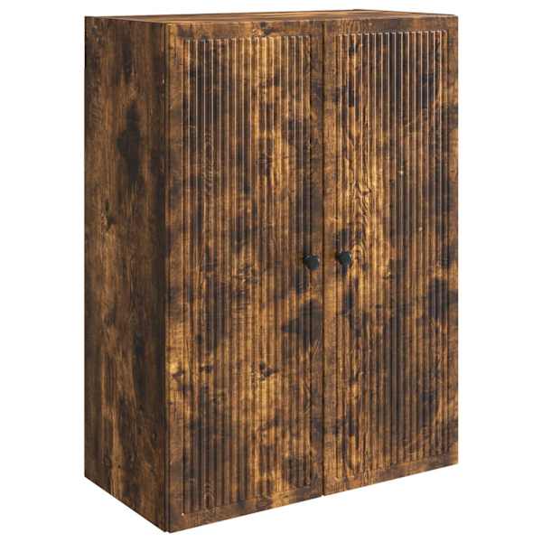 Seinale kinnitatav kapp Suitsutatud tamm 66 × 34,5 × 90 cm