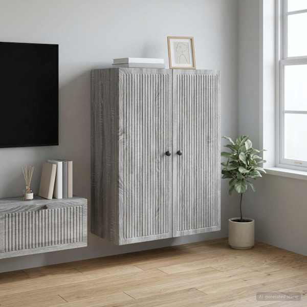 Seinale kinnitatav kapp Hall Sonoma 66 × 34,5 × 90 cm Tehispuit