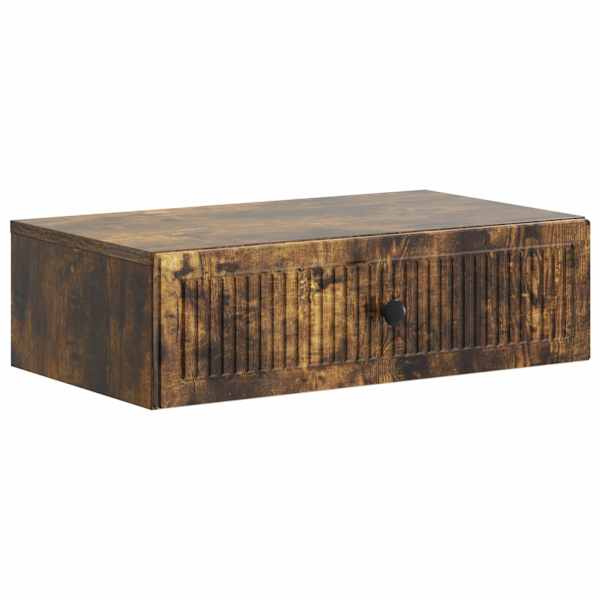 Seinale kinnitatav külglaud Suitsutatud tamm 59 × 34,5 × 17 cm