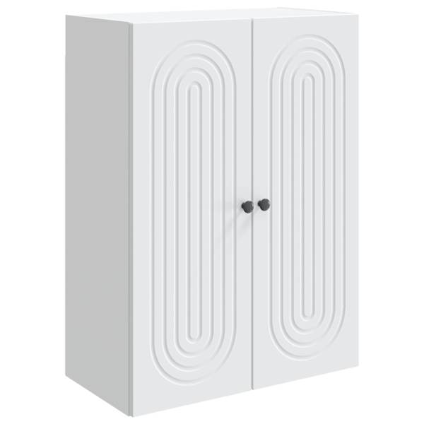 Seinale kinnitatav kapp Valge 66 × 34,5 × 90 cm Tehispuit