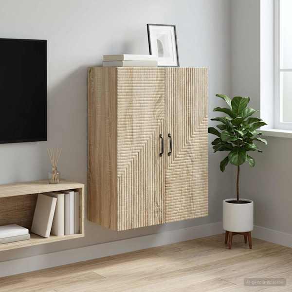 Seinale kinnitatav kapp Sonoma tamm 66 × 34,5 × 90 cm Tehispuit