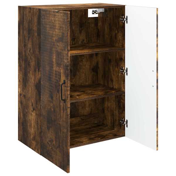 Seinale kinnitatav kapp Suitsutatud tamm 66 × 34,5 × 90 cm