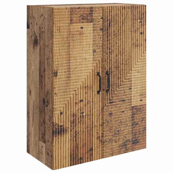 Seinale kinnitatav kapp Vana puit 66 × 34,5 × 90 cm Tehispuit