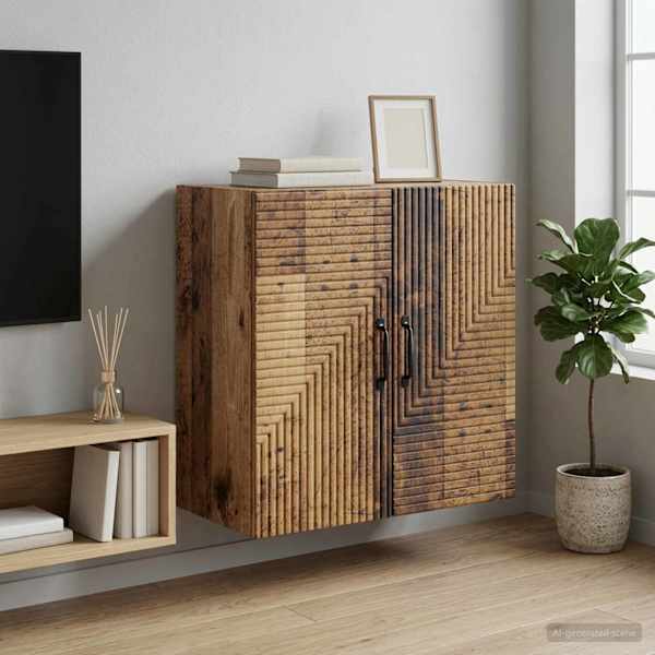Seinale kinnitatav kapp Vana puit 59 × 31 × 60 cm Tehispuit
