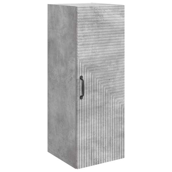 Seinale kinnitatav kapp Betoonhall 33 × 34,5 × 90 cm Tehispuit