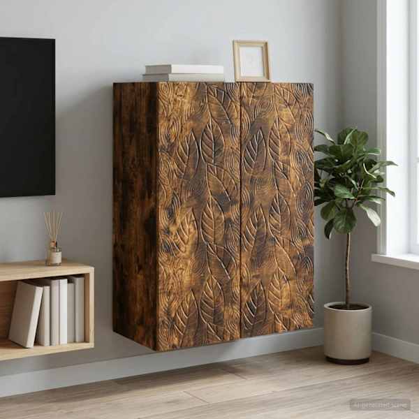 Seinale kinnitatav kapp 66 × 34,5 × 90 cm Tehispuit