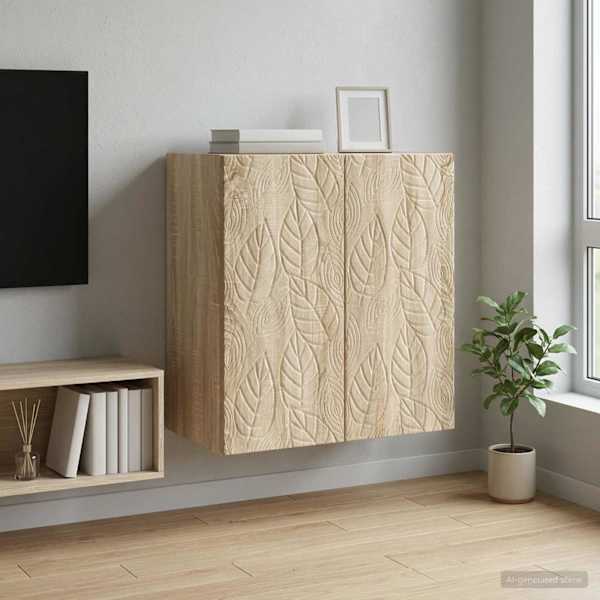 Seinale kinnitatav kapp 59 × 31 × 60 cm Tehispuit Sonoma tamm