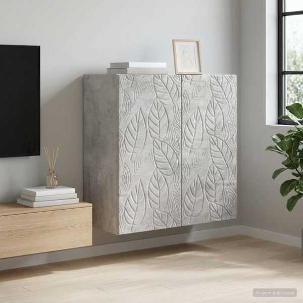 Seinale kinnitatav kapp 59 × 31 × 60 cm Tehispuit Betoonhall