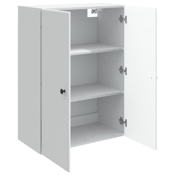 Seinale kinnitatav kapp Valge 66 × 34,5 × 90 cm Tehispuit