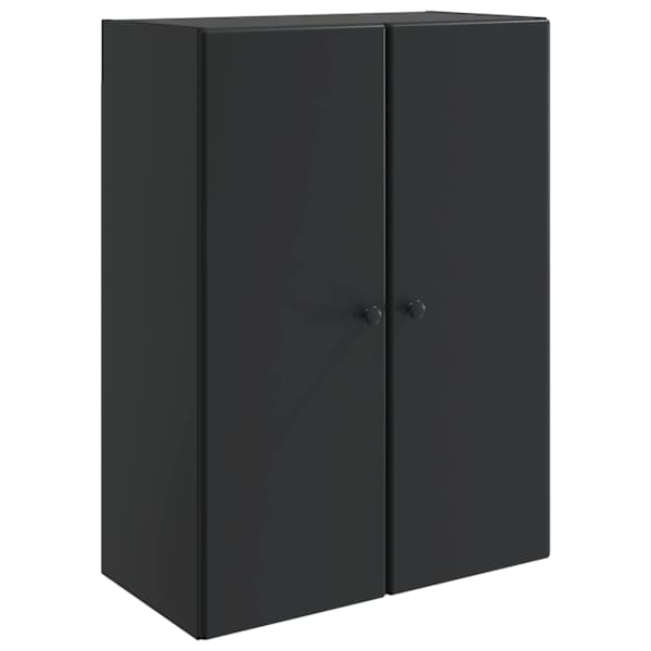 Seinale kinnitatav kapp 66 × 34,5 × 90 cm Tehispuit Must