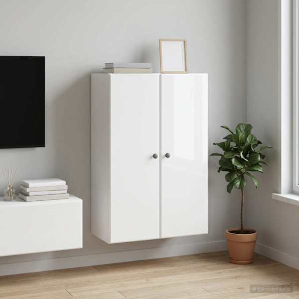 Seinale kinnitatav kapp 66 × 34,5 × 90 cm Tehispuit