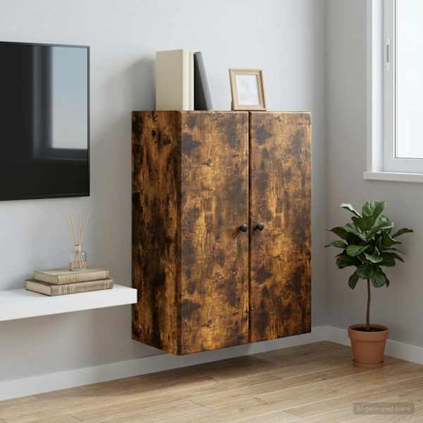 Seinale kinnitatav kapp 66 × 34,5 × 90 cm Tehispuit