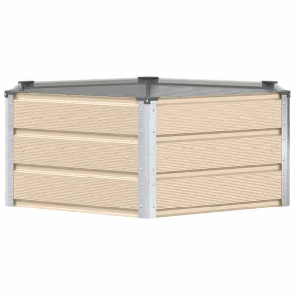 Taimekast 129 × 129 × 45 cm, teras – elevandiluutooni