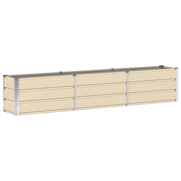 Taimekast 240 × 40 × 45 cm, teras – elevandiluutooni