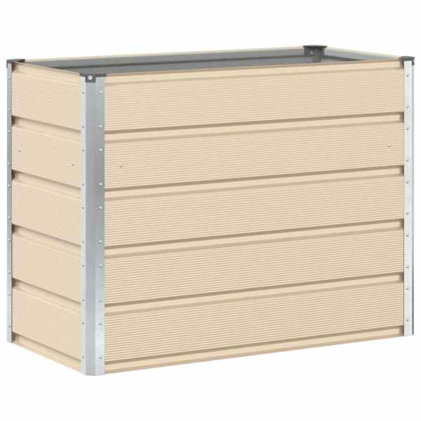 Taimekast 100 × 50 × 75 cm, tsingitud teras – elevandiluutooni