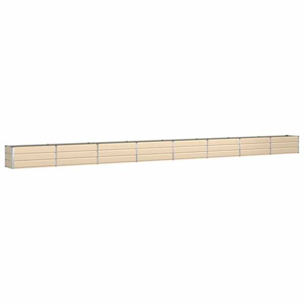 Taimekast 770 × 50 × 45 cm, tsingitud teras – elevandiluutooni