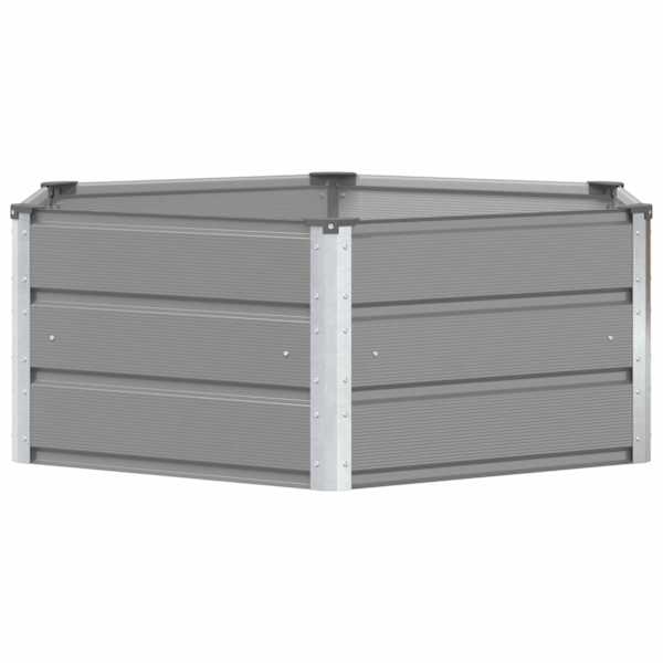 Taimekast 129 × 129 × 45 cm, teras – helehall