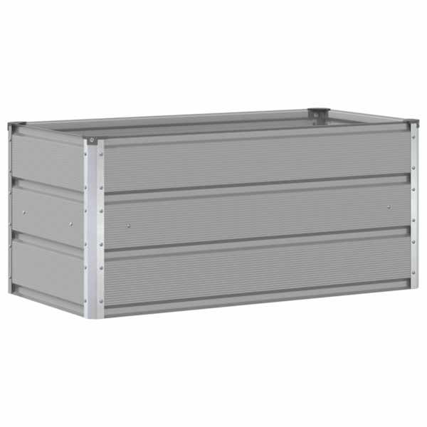 Taimekast 100 × 50 × 45 cm, tsingitud teras – helehall