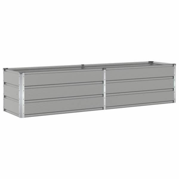 Taimekast 195 × 50 × 45 cm, tsingitud teras – helehall