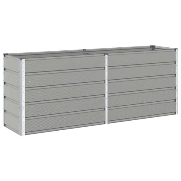 Taimekast 195 × 50 × 75 cm, tsingitud teras – helehall