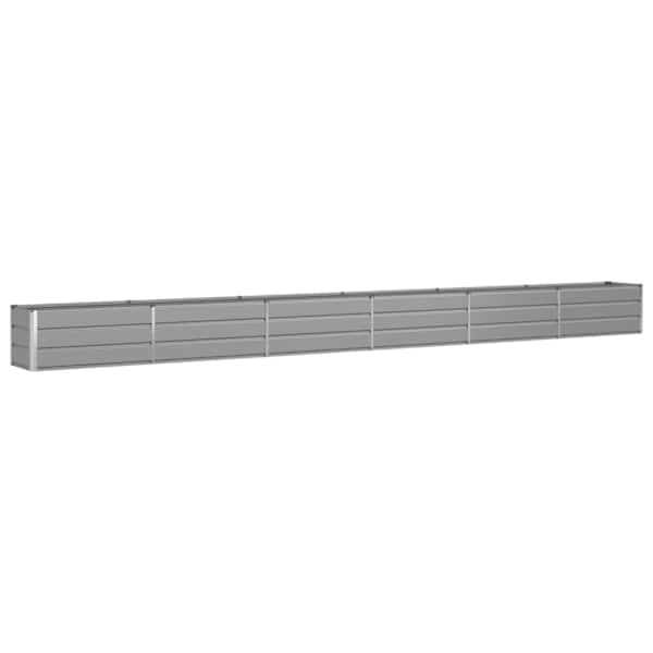 Taimekast 580 × 50 × 45 cm, tsingitud teras – helehall