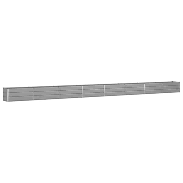 Taimekast 770 × 50 × 45 cm, tsingitud teras – helehall
