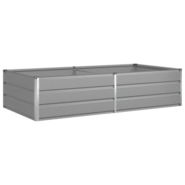 Taimekast 195 × 100 × 45 cm, tsingitud teras – helehall