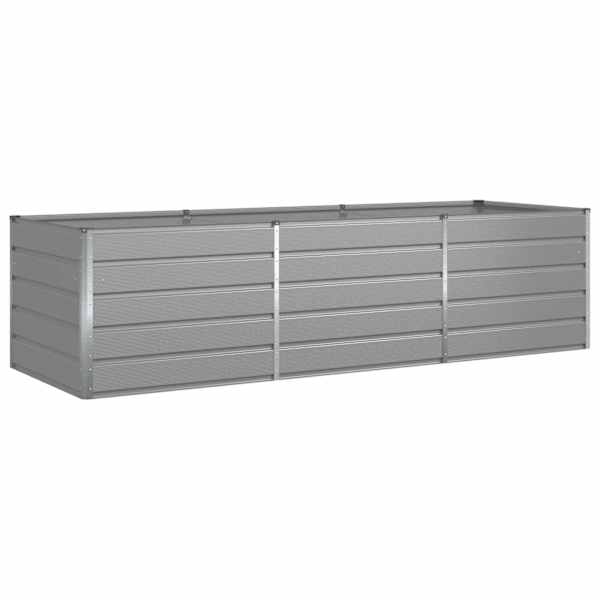 Taimekast 290 × 100 × 75 cm, tsingitud teras – helehall