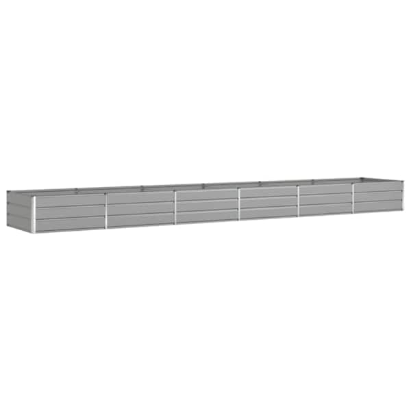 Taimekast 580 × 100 × 45 cm, tsingitud teras – helehall