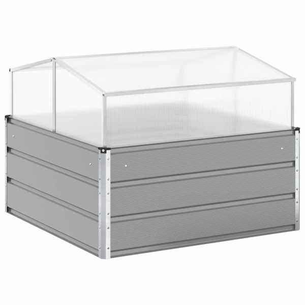 Taimekast 100 × 100 × 77 cm, tsingitud teras – helehall