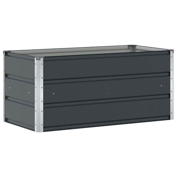 Taimekast 100 × 50 × 45 cm, tsingitud teras – antratsiithall
