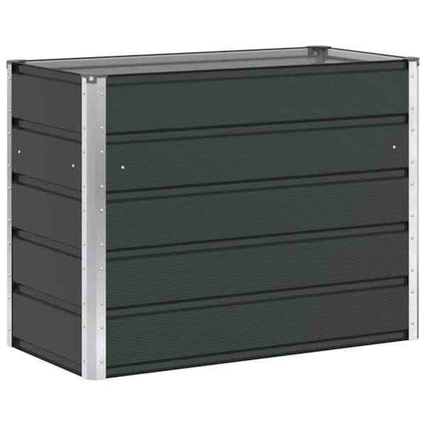 Taimekast 100 × 50 × 75 cm, tsingitud teras – antratsiithall