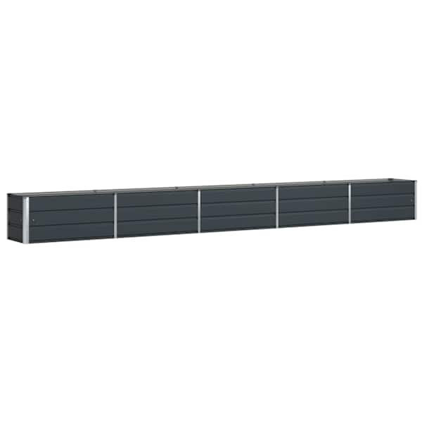 Taimekast 480 × 50 × 45 cm, tsingitud teras – antratsiithall
