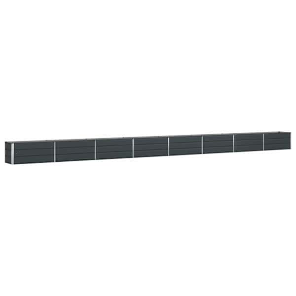 Taimekast 770 × 50 × 45 cm, tsingitud teras – antratsiithall