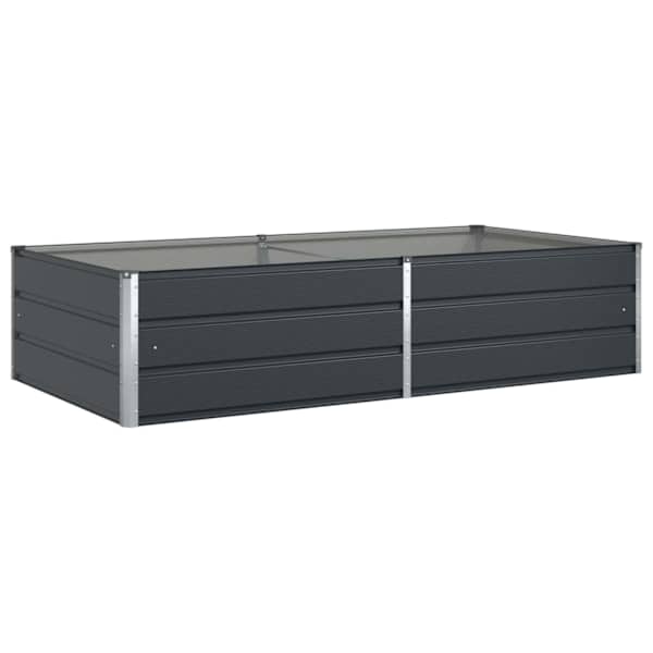 Taimekast 195 × 100 × 45 cm, tsingitud teras – antratsiithall