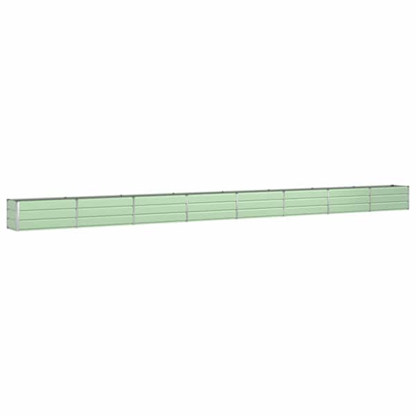 Taimekast 770 × 50 × 45 cm, tsingitud teras – pastellroheline